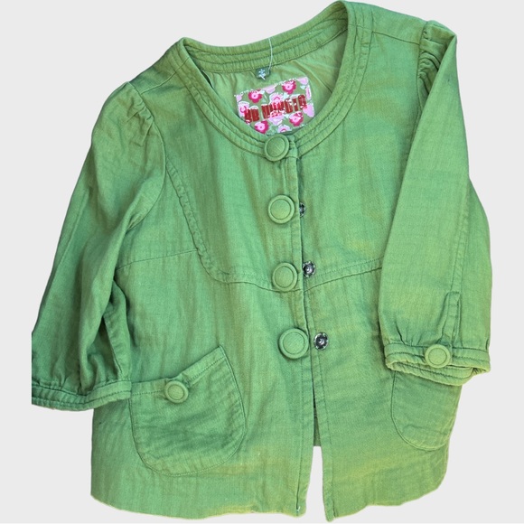 BB Dakota Spring Green 1/2 Sleeve Button Front Jacket - Picture 3 of 6